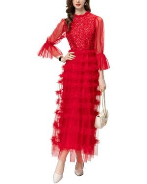 Lanelle Midi Dress - Red