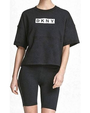 DKNY Relaxed Logo Top - Black