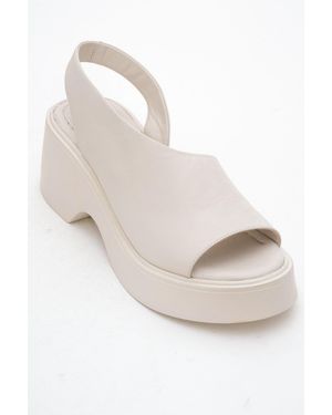 Forever & Always Shoes Roy Leather Wedge Sandal - Multicolor