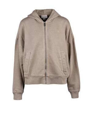Calvin Klein Taupe Relaxed Cotton Hoodie - Brown