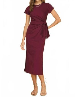 If She Loves Anastasia Tie Dress - Purple
