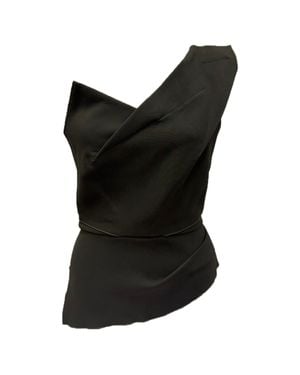 Roland Mouret Asymmetric One-Shoulder Top - Black