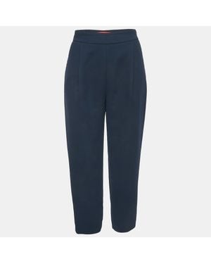 Carolina Herrera Crepe Pleated Formal Pants - Blue