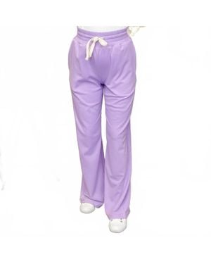 Ampersand Ave Right To Shine High-Rise Fleece Wide Leg Pants - Purple