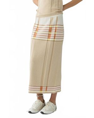 Guest In Residence Plaited Rib Skirt - Natural