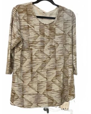 Sympli Quarter Sleeve Go To Classic Top - Natural