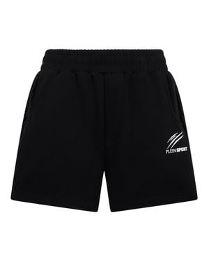 Philipp Plein Loose Fit Shorts Icon Scratch - Black