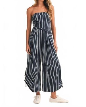 Klesis Dolores Strapless Wide-Leg Jumpsuit - Blue