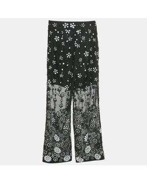 Self-Portrait Sequined Deco Pants - Gray