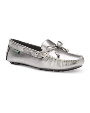 Eastland Marcella Flats Wosilver Metallic Moc Toe Loafers Shoes Zap297 - Gray