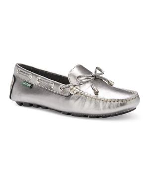 Eastland Marcella Flats Wosilver Metallic Moc Toe Loafers Shoes Zap297 - Gray