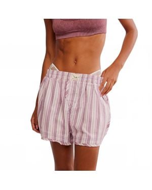 Free People Day To Day Flannel Boxer - Pink