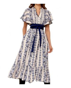 Beyond By Vera Leni Midi Dress - Blue