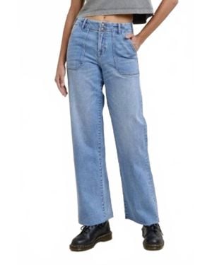 Hidden Jeans Patch Pocket Jeans - Blue