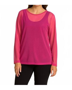 Sympli Mesh Go To Cropped Tee - Red