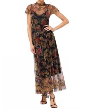 Johnny Was Kaimarie Mesh Dress - Brown