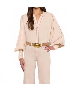 L'Agence Kiera Airy Blouse - Natural