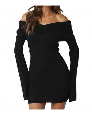 Olivaceous Rubi Knit Dress - Black