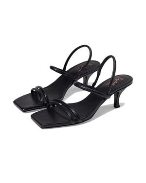 Seychelles Banks Strappy Sandal Leather Kitten Heel Htat543 - Black