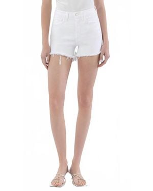 LOVERVET High Rise Tummy Control A Line Shorts - White