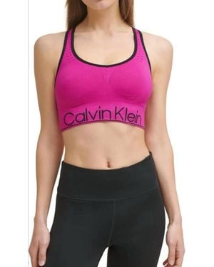 Calvin Klein Performance Mid-Impact Sports Bra - Purple