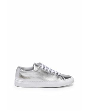 Common Projects Achilles Metallic Leather Low-Top Sneakers - White