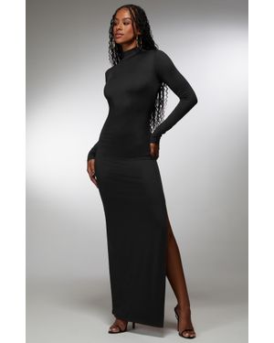 Bebe X Ciara Open Back Chain Maxi Dress - Black