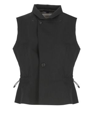 Coperni Drawstring Wool-Blend Vest - Black