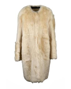 Zimmermann Voluminous Cream Horsehair Coat - Natural