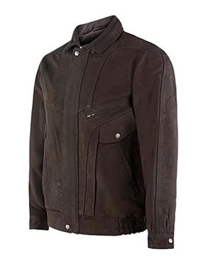 Infinity Leather Nappa Bluson Tailored Bomber Jacket - Brown