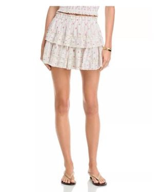 LoveShackFancy Ruffle Mini Skirt - White