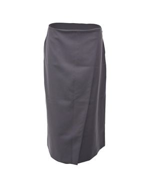 JOSEPH Straight Midi Skirt - Gray