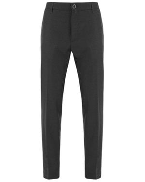 Jacob Cohen Dark Tailored Pressed-Pleat Stretch Wool Straight-Leg Pants - Gray