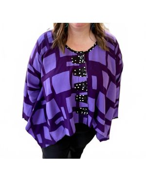 Iguana Lider Kyao Shark Bite Top - Purple