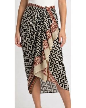 Guadalupe Ashi Ii Pareo Skirt - Black