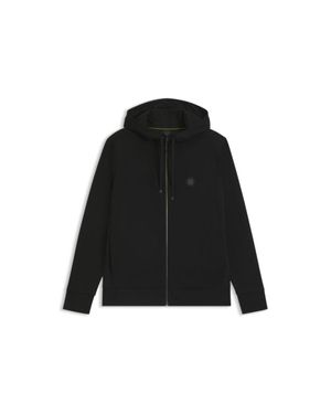 BOSS Relaxed-Fit Hoodie With Double B Monogram - Black