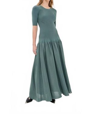 Altuzarra Maisie Gathered Stretch Knit Maxi Dress - Green