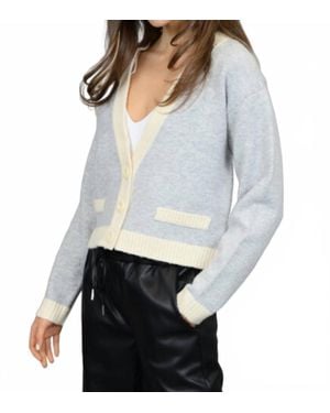 RD International Posy V-Neck Cardigan - Gray