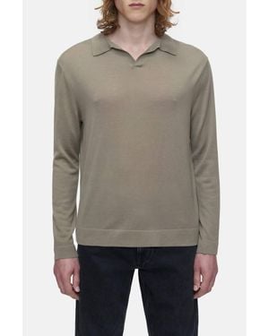 Closed Polo Top - Gray