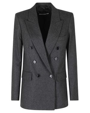 Department 5 Anthracite Ari New Back Vent Wool-Blend Blazer - Black