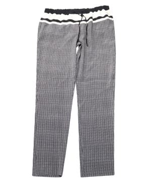 Vince Checked Drawstring Pants - Gray