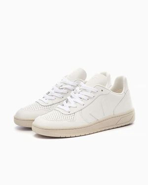 Veja V-10 Vx0201270A Sneakers Leather Low Top Comfort Casual Shoes - White
