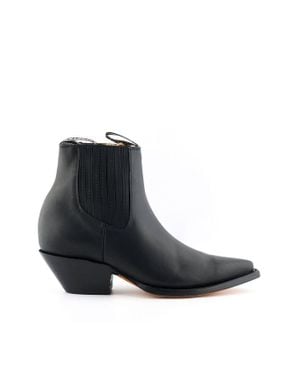 Grinders Western Chelsea Boots- Mustang - Black