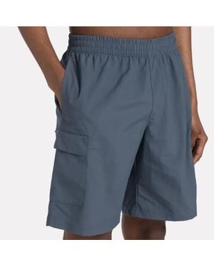 Reebok Hudson Jeans Devon Cut-Off Shorts Raw Hem High Rise Jzz333 - Blue