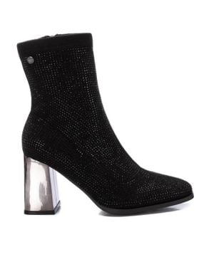 Xti Casual Suede Booties - Black