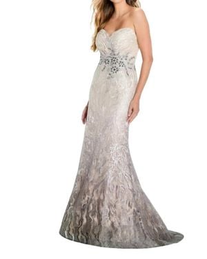 Montage by Mon Cheri Lace Sweetheart Wedding Dress - Brown