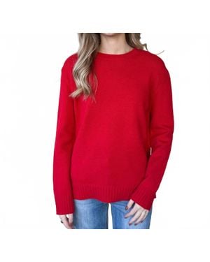 Wishlist Ribbed Band Detail Sweater - Red