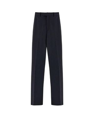 Ferragamo Ferragamo Straight-Leg Pleated Pants - Blue