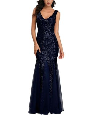 VIBI Embellished Maxi Dress - Blue