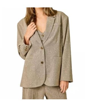 Mystree Sparklet Oversized Blazer - Natural
